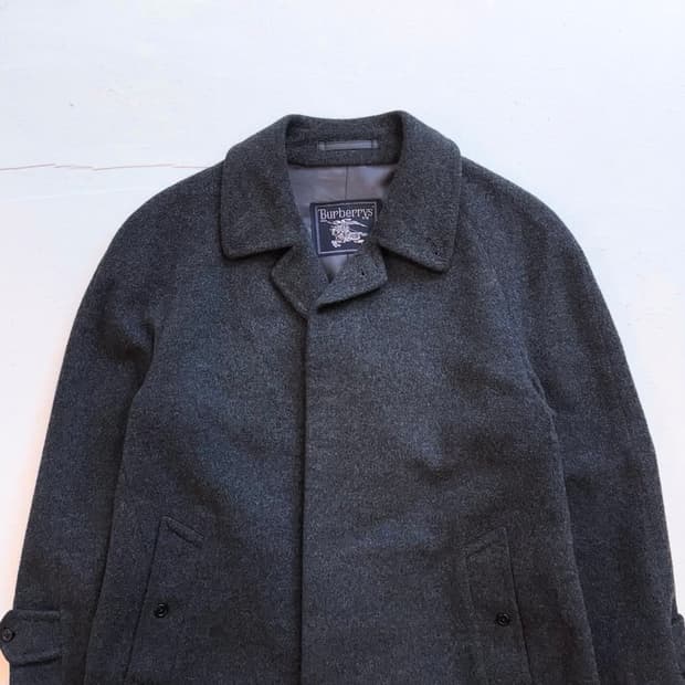 버버리 캐시미어 챠콜 맥 코트