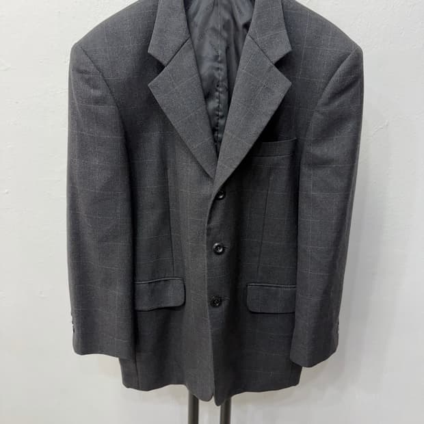 정품) BALMAIN 발망 체크무늬 남성 자켓 100