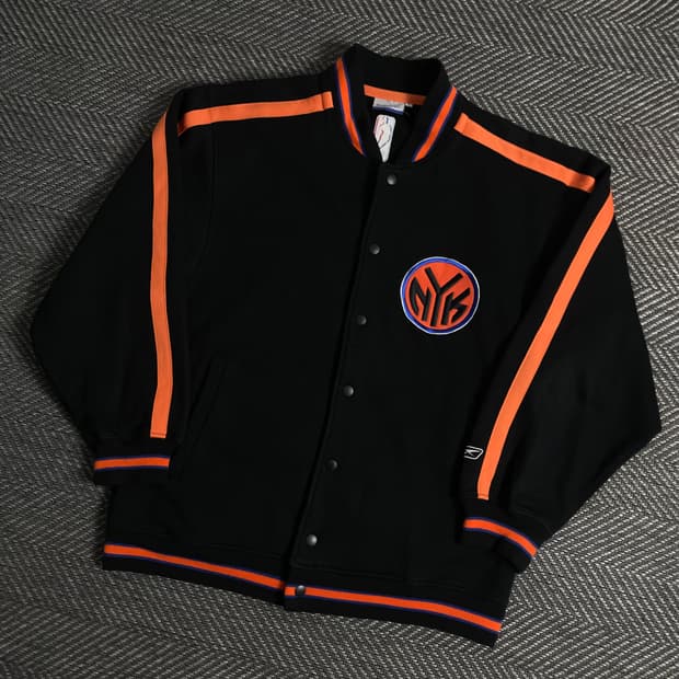 00s 리복 NBA 뉴욕 닉스 올드스쿨 바시티 자켓y 3449