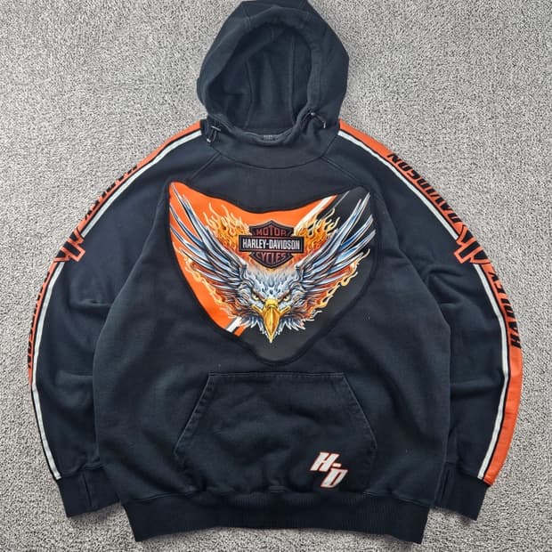 할리데이비슨 리워크 커스텀 스웻 후드 티셔츠 ( XL ) / 11240