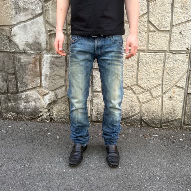 디젤 슬림 스트레이트 빈티지 데님