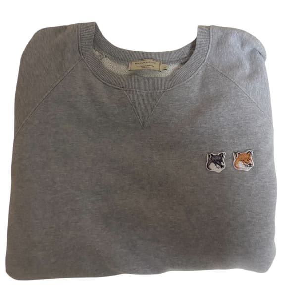 메종키츠네 더블 맨투맨 그레이 L