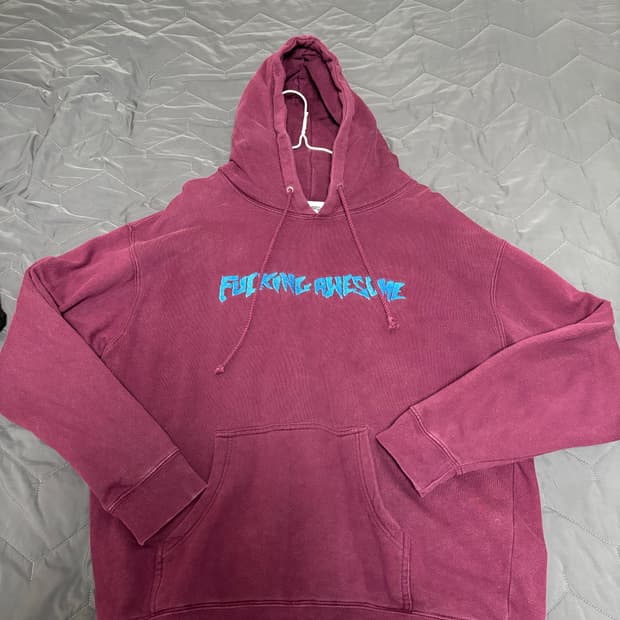 퍼킹어썸 fuckingawesome 후드티 버건디