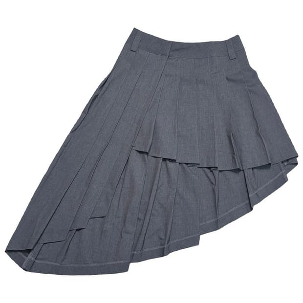 [새상품] WEEKDAY 언발 플리츠 스커트 그레이 34