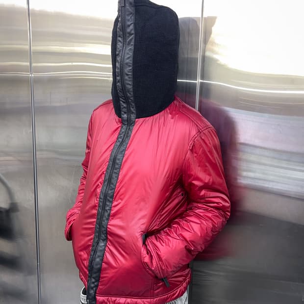 아르마니 꼴레지오니 워터 리펠런트 나일론 후드자켓