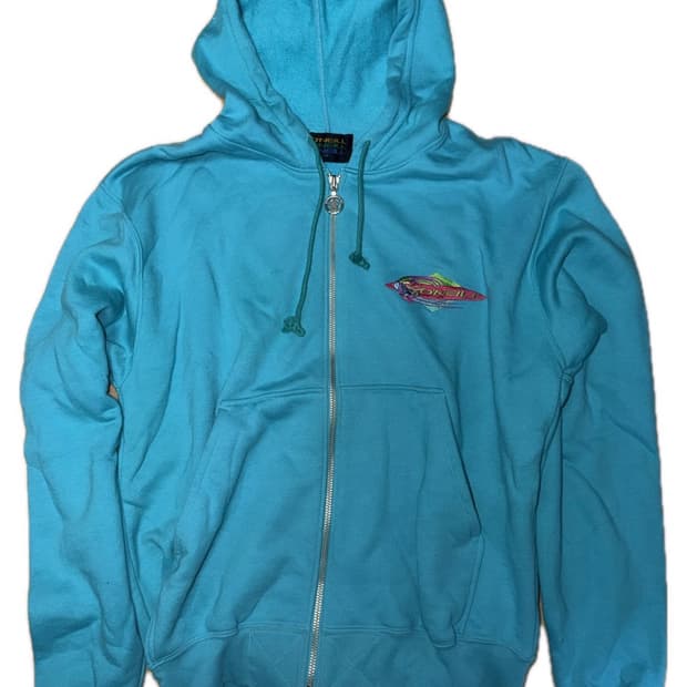 빈티지 오닐 민트 후드집업 