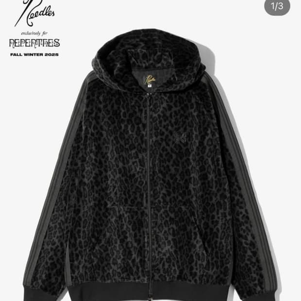 니들스 레오파드 후드집업 L 새상품