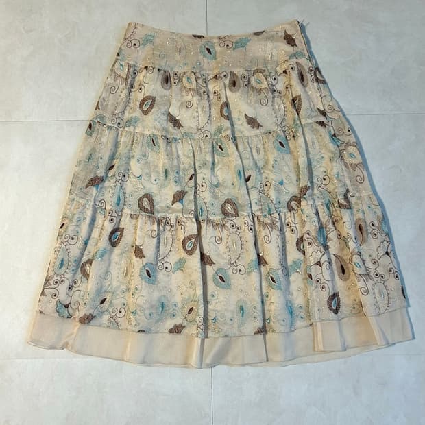 lapine embroidered skirt