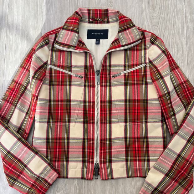 버버리 런던 아카이브 타탄체크 자켓 