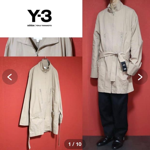 새상품 Y-3 요지 야마모토 벨티드 자켓