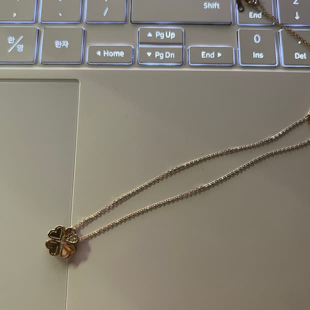 네잎클로버 14K 금목걸이