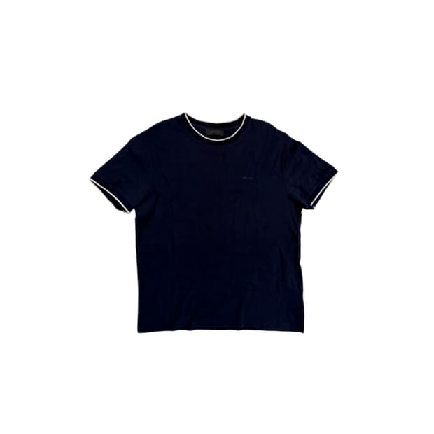 Z ZEGNA 클래식 배색 코튼 티셔츠