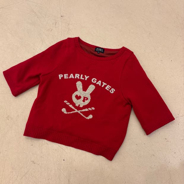 파리게이츠 레드 래빗 니트 반팔티