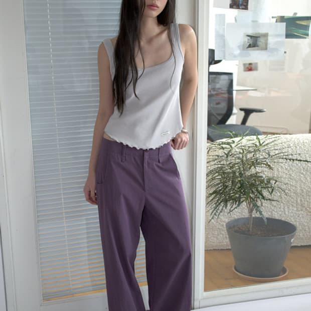 (1) 오버듀플레어 컬러 와이드팬츠