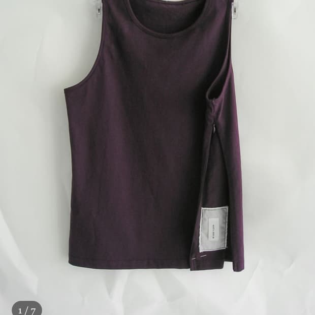 에옹쓰 Side Zipper Cotton Top - Purple
