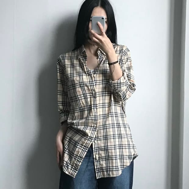 버버리 포켓 노바 체크 셔츠