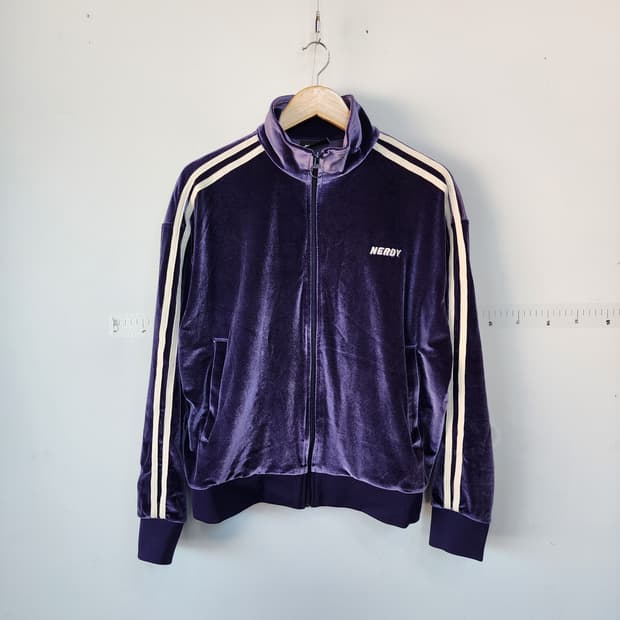 널디 벨벳 트랙 자켓 퍼플