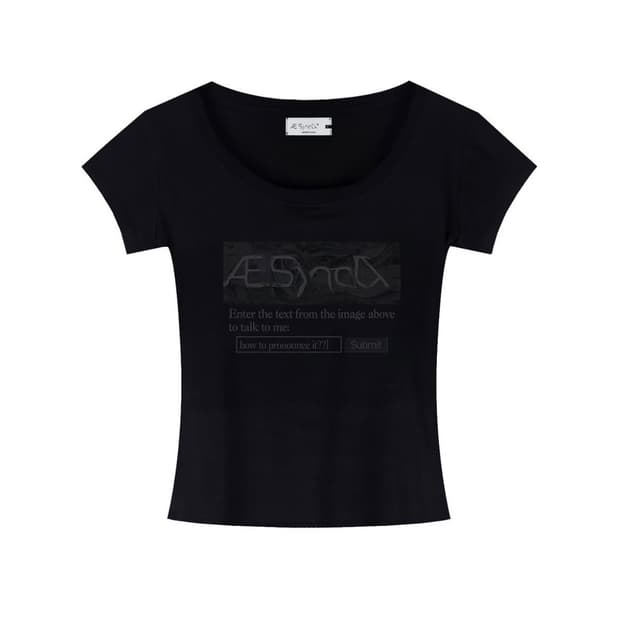 해린착용!! Aesynctx Baby T-Shirts BK S