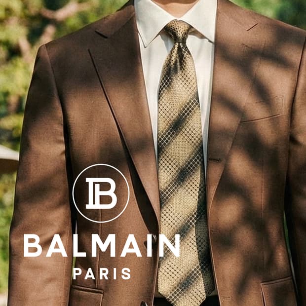 발망 실크 브라운 체크 패턴 넥타이 9.3cm A+등급 A19255
