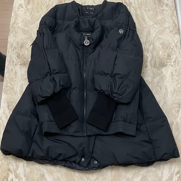TIME 타임 블랙 구스다운패딩