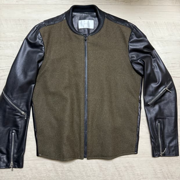 레더 바시티 자켓