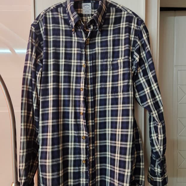 브룩스브라더스 체크 셔츠 S