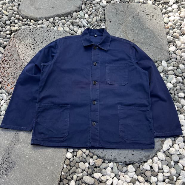 OLD VINTAGE DARK PURPLE NAVY 프렌치워크자켓