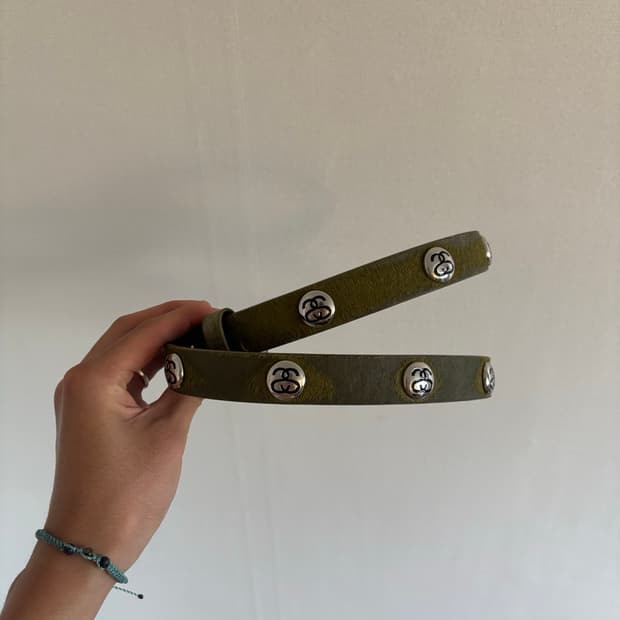 스투시 스웨이드 벨트