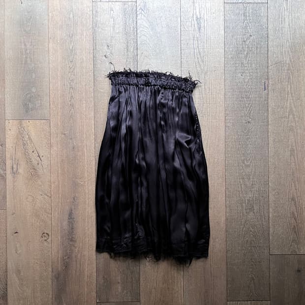 Distressed Shirring Cupra Skirt