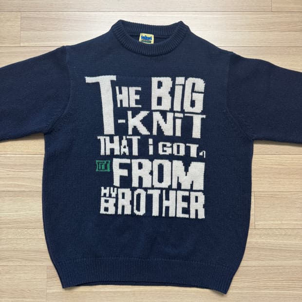 (M) 테켓 니트 네이비 teket big knit navy