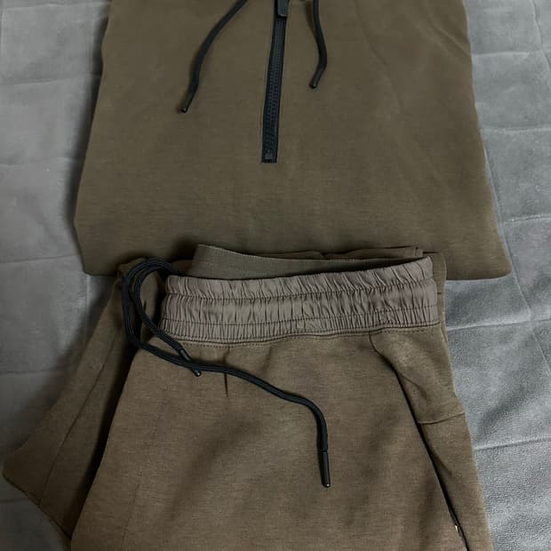 [3XL/L] 유니클로 +J 질샌더 하프집 후드 조거 바지 셋업