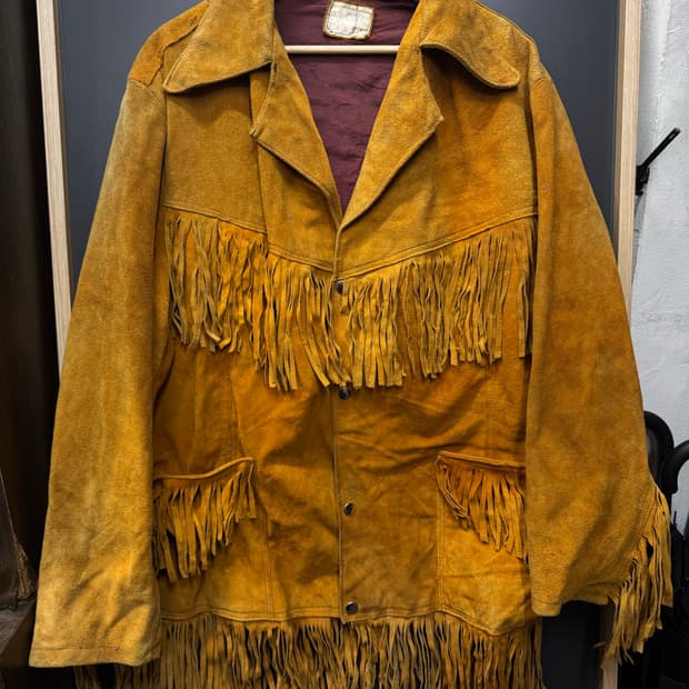 70s western suede fringe jacket