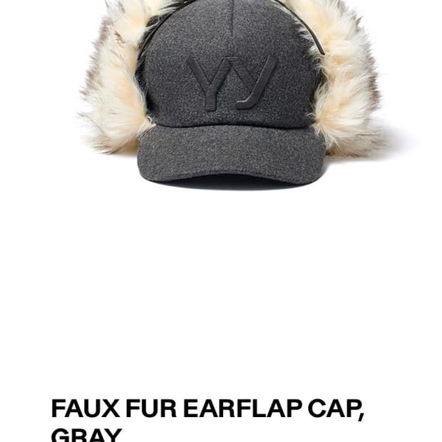 OpenYY 모자 Faux fur earflap cap 그레이