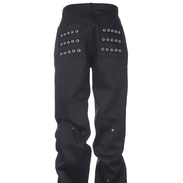 비엑세스 Eyelet Button 블랙 진 size1