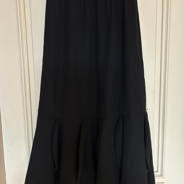 엔폴드 입체 플리츠 롱스커트