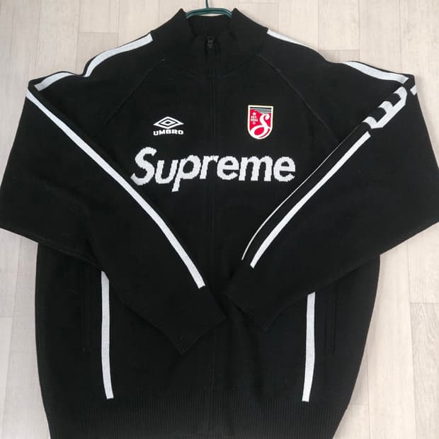 슈프림x엄브로 니트 집업 L사이즈