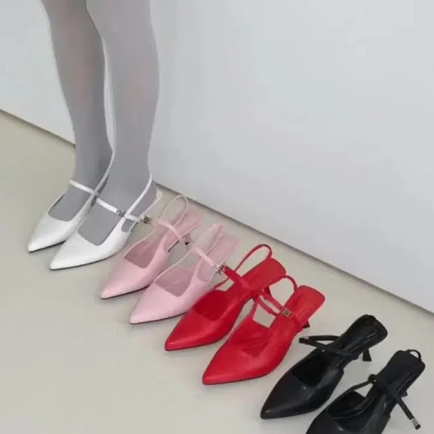 페일제이드 컬러 슬링백 블랙