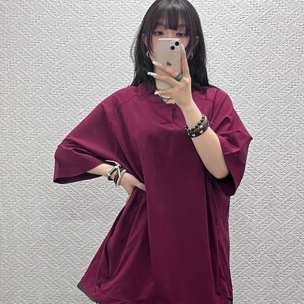 나이키 스포티 버건디 와인 빅사이즈 바람막이 웜업 115 C10985