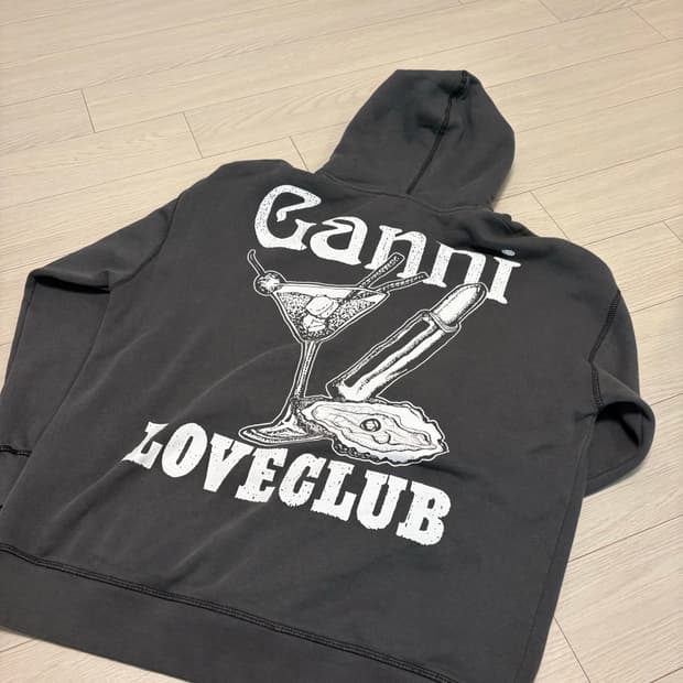 GANNI 가니 러브클럽 후드 그레이 S/M(55-66)