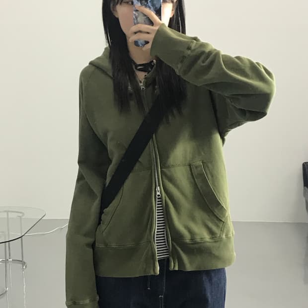 JPN RAGEBLUE 카키 후드집업