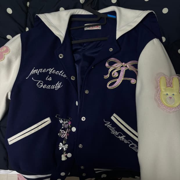 졸리레이드 바시티 자켓 네이비