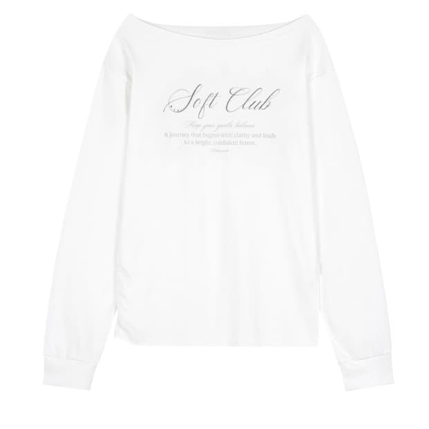 클리시어 소프트 클럽 원숄더 화이트
