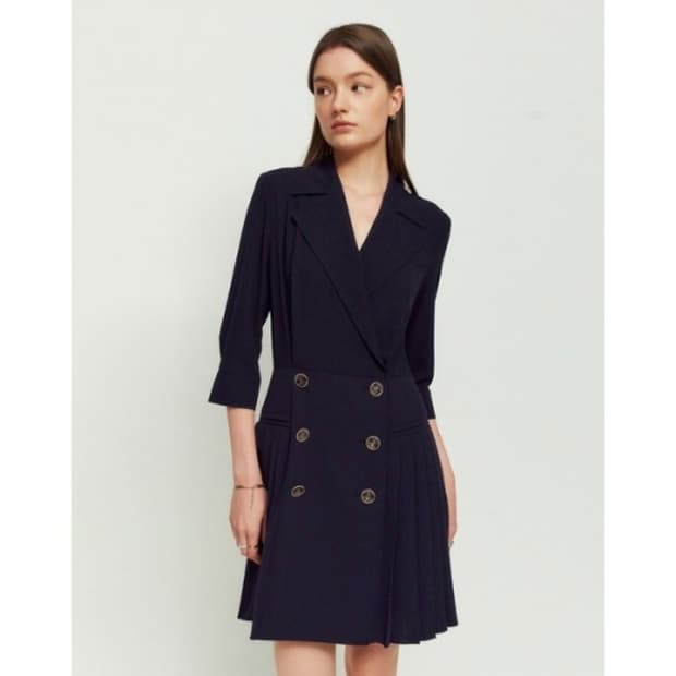 질스튜어트 2022 더블 버튼 7부소매 원피스