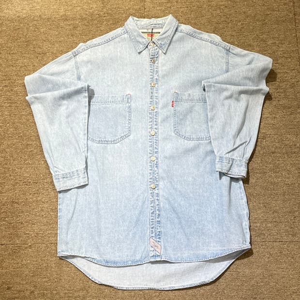 (M) 90s Levi's 리바이스 코튼 데님 셔츠 