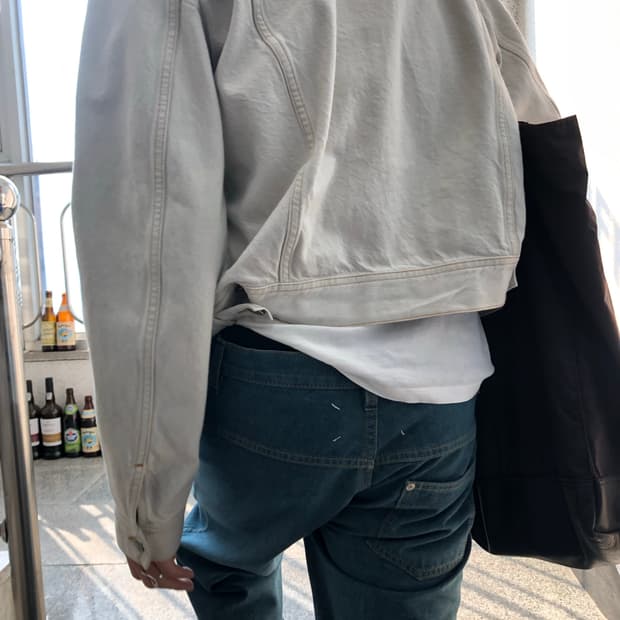 마르지엘라 백 스티치 스트레이트 진