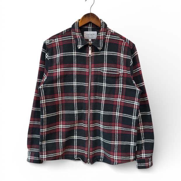 칼하트 WIP 체크 집업 자켓 