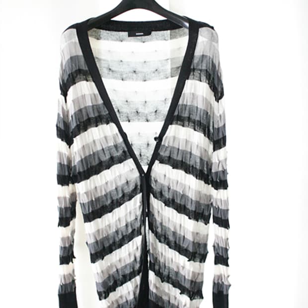 DIESEL 디젤 long 면 니트 가디건