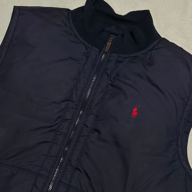 2XL 폴로랄프로렌 레드 포니 다운 푸퍼 네이비 베스트