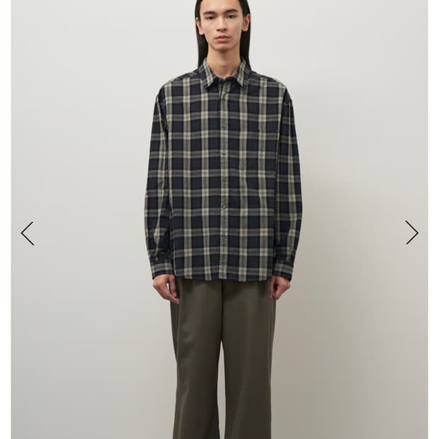 러프사이드 프라이머리 체크셔츠 네이비 1사이즈