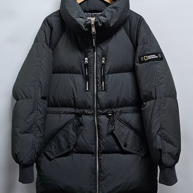 내셔널지오그래픽 여성 덕다운 푸퍼패딩 XS 오버핏